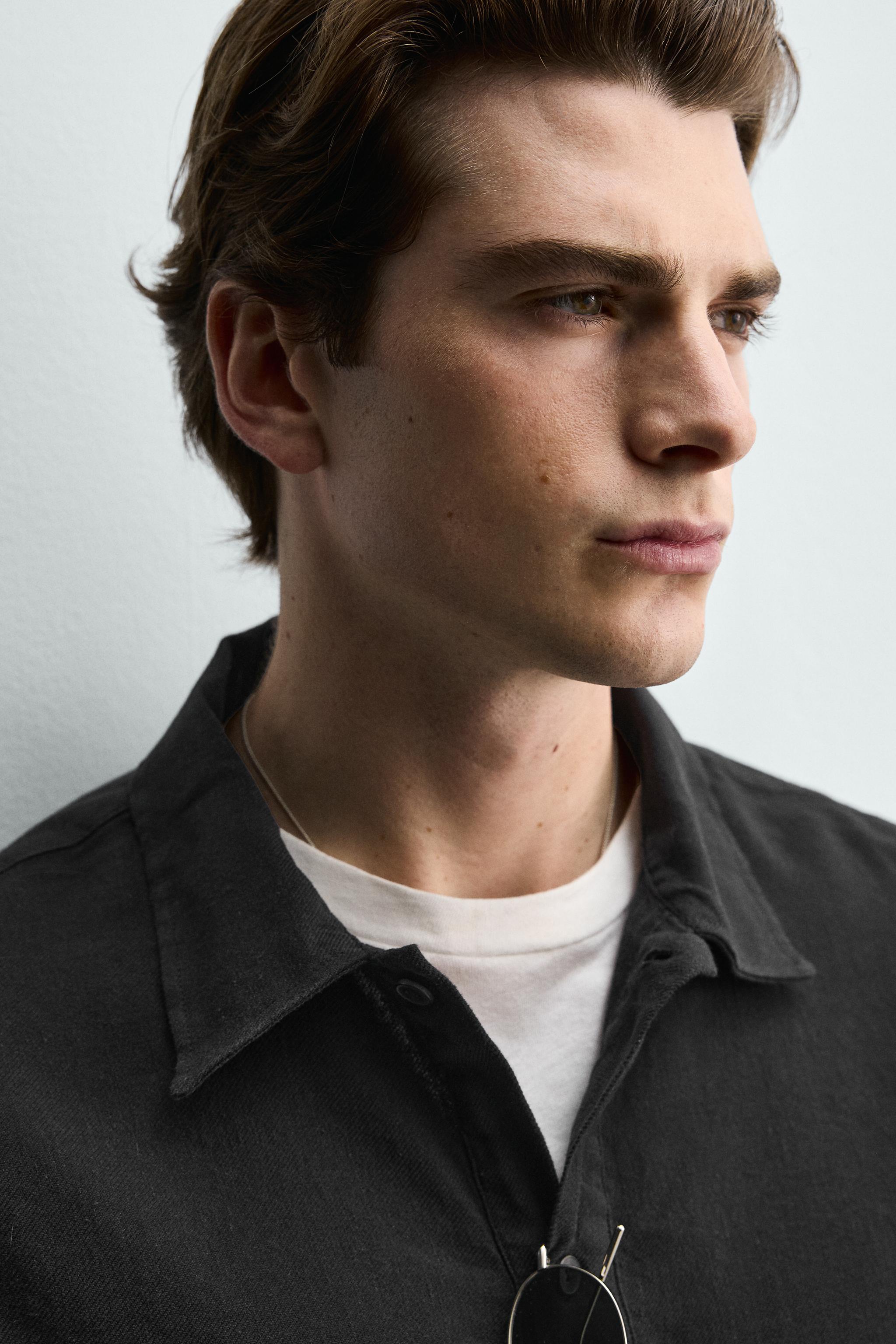 COTTON-LINEN POLO SHIRT